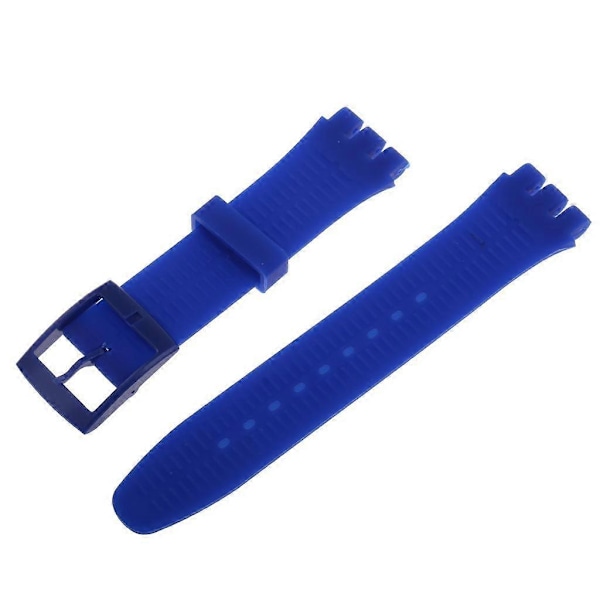 19mm Silikon Gummibånd til Ur, Vanntett Grå Blå db Dark Blue
