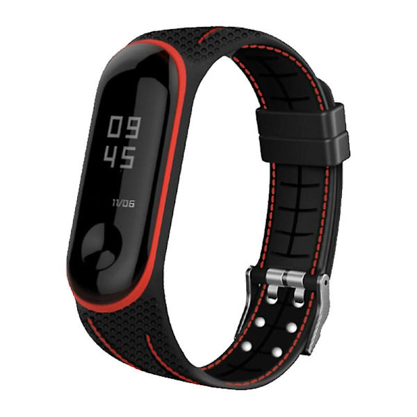Klokkearmbånd Honeycomb Pattern Myk Silikon Klokkearmbånd Rem Håndleddsstropp Erstatning Kompatibel Xiaomi Mi Band 5 6 Jikaix Red