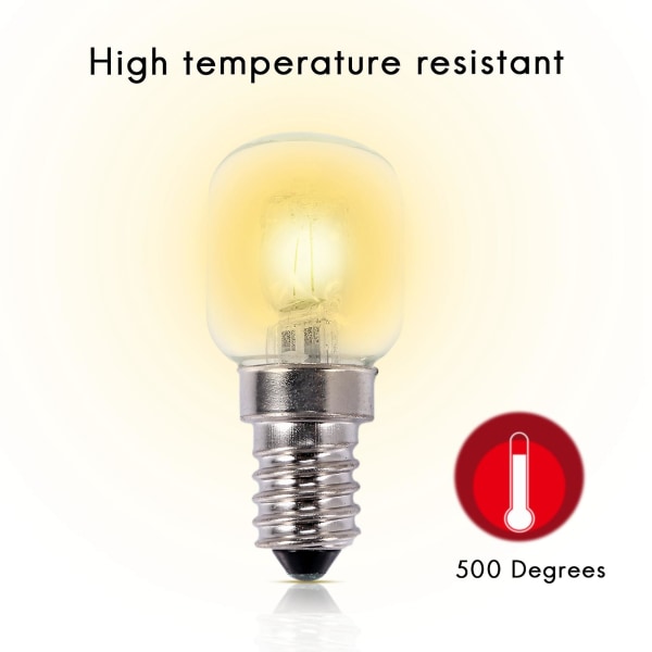 E14 høytemperaturpære 500 grader 25W halogenbobleovnspære E14 250V 25W Kvartspære Db Transparent