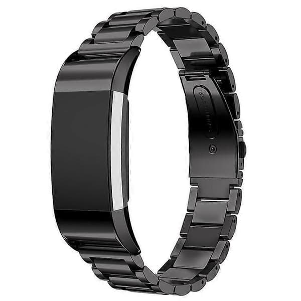 316L Rustfrit Stål Urrem Kompatibel Med Fitbit Charge 2 [DB] Black
