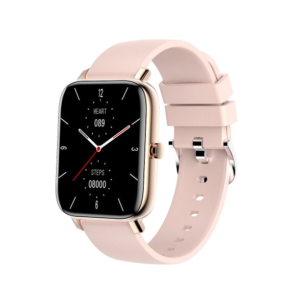 Smart Watch 1,7 tommer stor skjerm Touch-pulsbevegelsesovervåking Bluetooth-klokke (rosa)