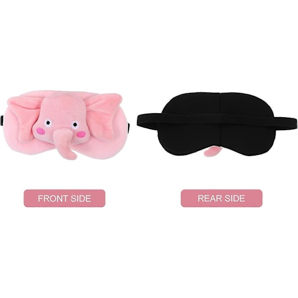 2 st Sömnjusterbara Nattsömn Ögonmaskar Cartoon Elefant Sömn Skuggning Blindfold Tillbehör db