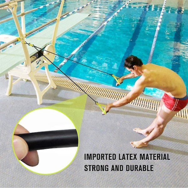 Torrlandssladd med paddlar, simarmstyrketränare, professionell freestyle simmotståndsövningsband set db A Basic Set 40lbs