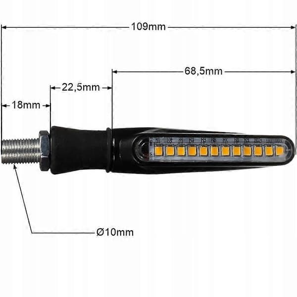 Kierunkowskazy Kpl 4 Universaali Led Moottoripyörät [DB]