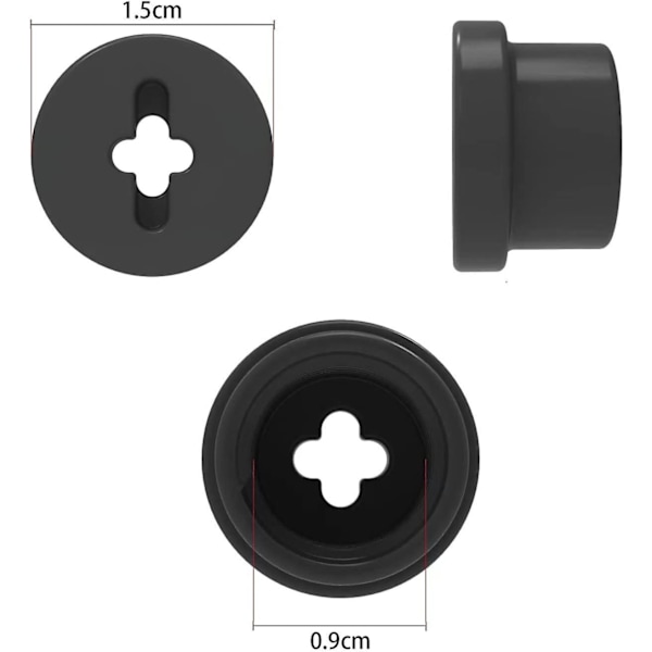 Rakon ruuvit - Riddell Speedflex ja Speed Icon kypärälle, iskunkestävä venttiilin korkki (musta, 8 kpl) {Db}