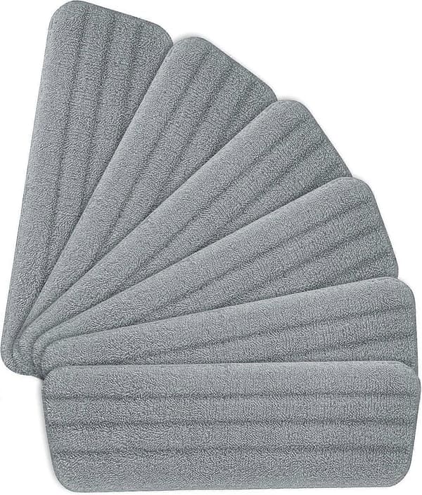 6 st Moppdynor Ersättning, Mikrofiber Spray Moppdynor för Spraymoppar, 42x14 cm (Grå [DB]