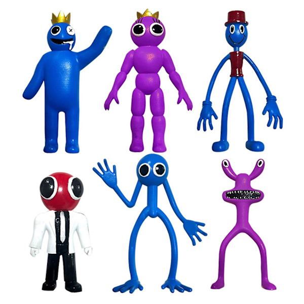 Rainbow Friends 6 Rainbow Friends Håndlagde Dukker Db E 6PCS