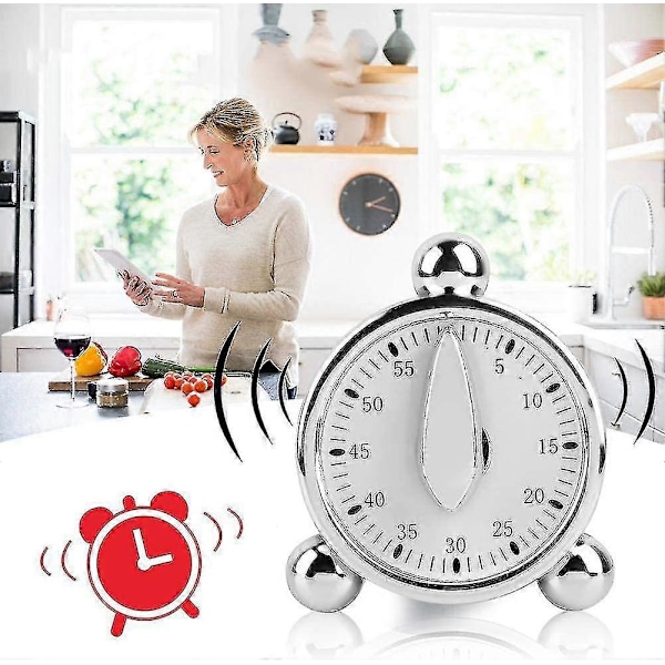 60 min optræks timer, ingen batterier nødvendige, 100% mekanisk indstilling 1-60 min db