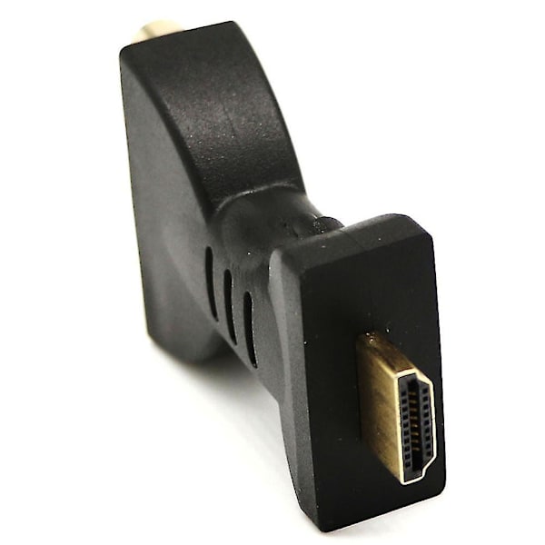 HDMI-kompatibel Han til 3 RCA Hun Composite AV Audio Video Adapter Konverter til TV [DB] Black