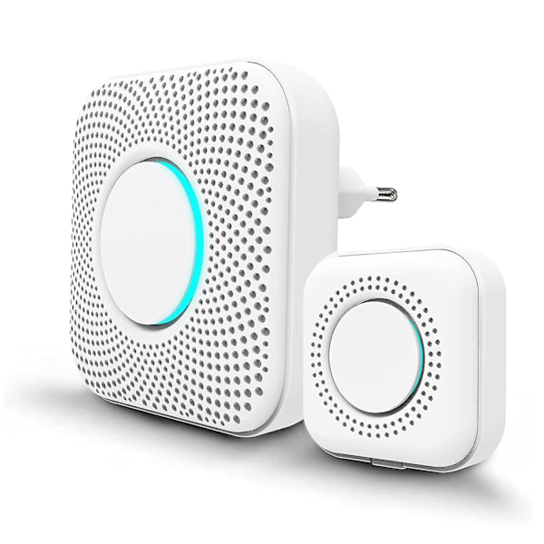 Mini trådløs dørklokke, 150 m rækkevidde, LED-indikator, 36 melodier med 4 lydstyrkeniveauer, 1 sender og 1 modtager [db]