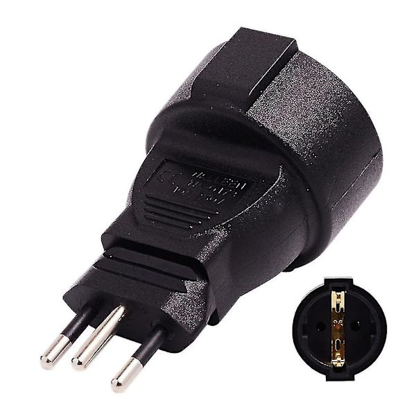 Sveitsiläinen 3-napainen pyöreä EU-standardiin 16A 250V virtalähteen sovitin uros naaras [DB]