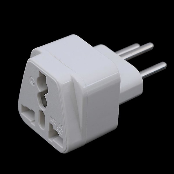 Universal UK/US/EU till Schweiz Schweiz AC-strömadapter Reseadapter [DB] White 1pc