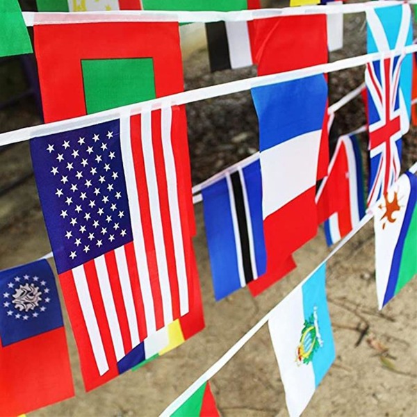 100 Länder String Flagge Internationale Wimpel Banner Dekoration db