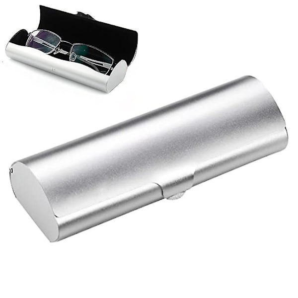 Brilleetui Hårdt Skal Brilleetui Aluminium Let Nærsynet Brilleetui Boks Brilleetui [DB] Silver