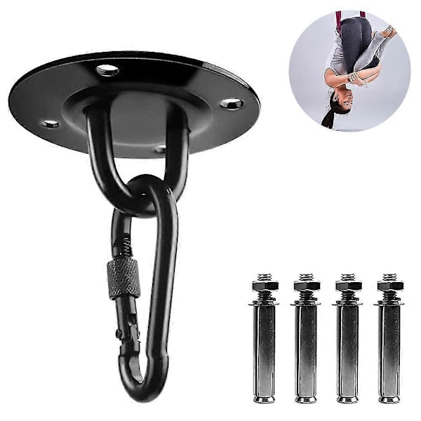 1 Set Tung Svingupphängning med Lager, Sving Swivel, Säker Rotationsanordning Hängande Tillbehör för Luftakrobatik, Webbsving, Y db