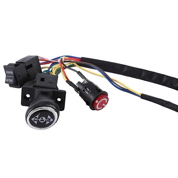 Børne Elbil DIY Modificerede Ledninger Og Switch Kit, Børne Elbil 4wd Ride On Legetøj Tilbehør [DB]