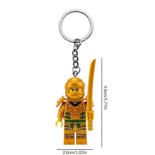 12 stk Minifigur Byggeklodser Nøglering Vedhæng Børn Samle Model Nøglering [DB] onesize