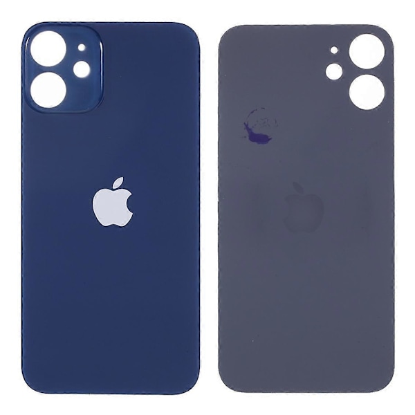 Batterideksel for iPhone 12 Reparasjonsdel (Kamerlinseringhull Standard Versjon) [DB] Multicolor Blue