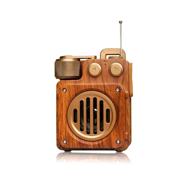 Retro Radio Bluetooth-högtalare, tydlig ljud bärbar trådlös retrohögtalare för köksbord gammal Fa