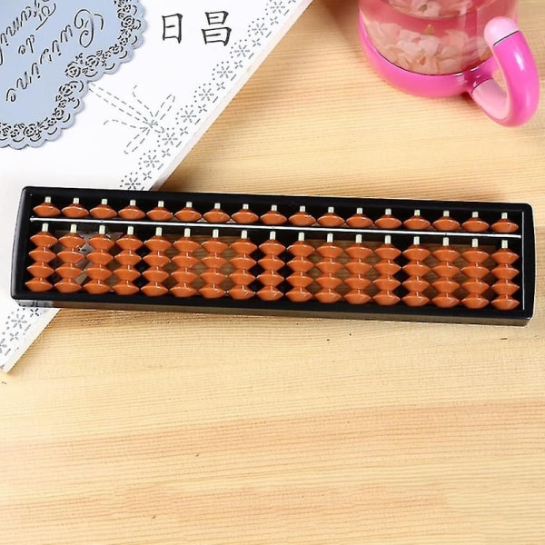 17 numeroa abacus soroban helmiä sarake Perinteinen Kid School Math Learning Db Brown