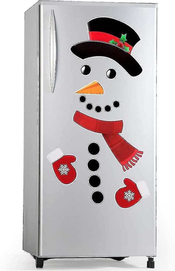 Snögubbe kylskåpsmagneter set om 16