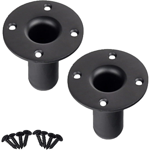 Högtalarstativ Topplock, Metall Högtalar Kabinett Polmontering, PA/DJ Stativ Högtalarstativ Montering Adapter 107x84mm (2-pack Svart) [DB]
