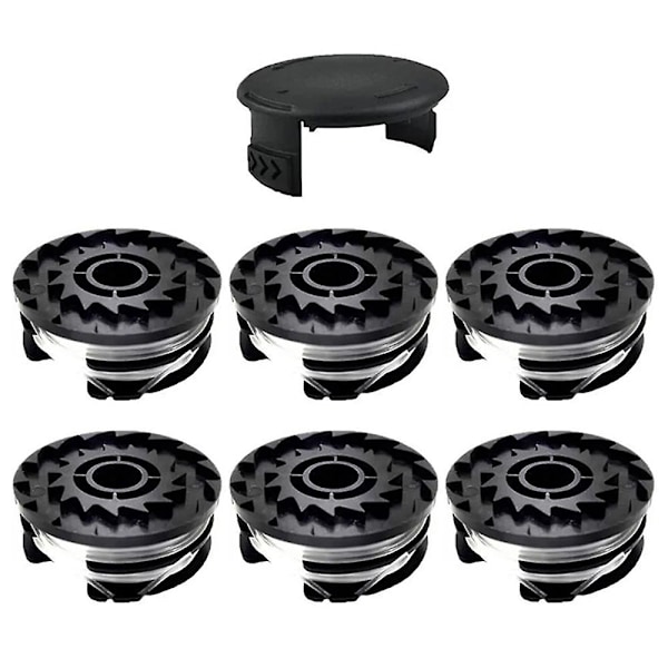 För Parkside Gräsklippare 6 Spolar + 1 Spolkapsel Grästrimmer Tillbehörsset, TLP-01 / TLP-01-1 [db] Multicolor 6 Spool + 1 Spool Cap