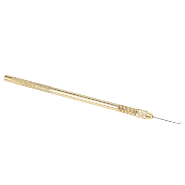 4 stk ventilerende nåler +1 messingholder Lage/lage/reparere Blondeparykker Toupé Hårstykke Parykk Knotti