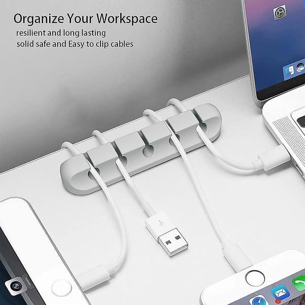 Kabelklips, Kabelstyring Snore Organizer, Selvklæbende Snoreholder Til Organisering Af Usb Kabel/Strøm {Db}