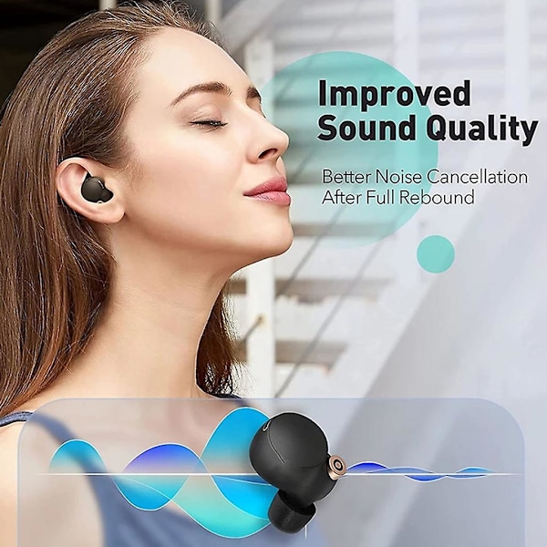 Minneskum Ørepropper Øreputer Hodetelefoner For Wf-1000xm4 Ørepropper Ørepropper [DB] Black M