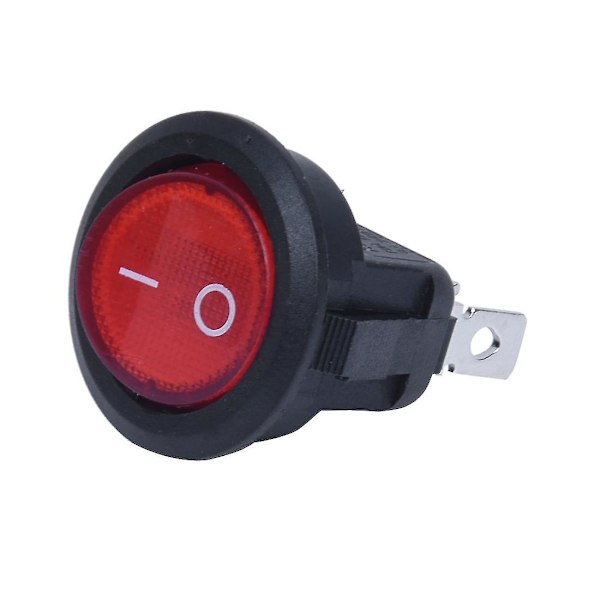 Vippbrytare Bipolär På/Av Röd 3 Stift 220v {db} black and red