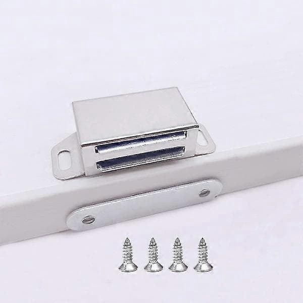 Magnetisk lås skabsdørsmagnet - Magnetisk lås dørmagneter Dørlukker Dørmagnet Møbelmagnet, Rustfrit stål [DB]
