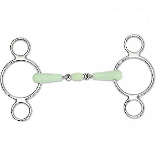 Equikind Peanut Hevosen 2 Renkaan Gag-Ohjat {Db} Pale Green 4.5in