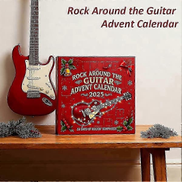 2025 Rock Around The Guitar Julekalender, 24 dager Nedtelling til jul 2D Flat