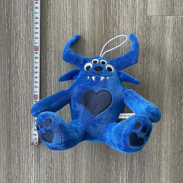 DB Den nya trädgården av Banban plysch Banban trädgårdsspel runt plyschdocka leksaksdocka Blue Four-Eyed Monster