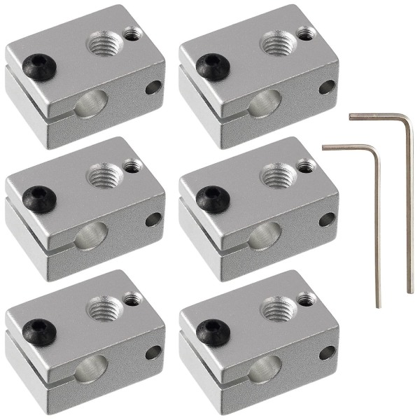 3d-skrivarsensorvärmare block kompatibel med E3d V6 för Ht-ntc100k Pt100-sensor med 2 st skiftnycklar (förpackning om 6 st)