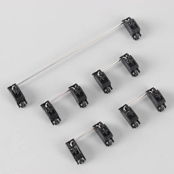 Plattamonterade Stabilisatorer Transparent Satellitaxel 6.25X 2X för Mekaniska Tangentbord Modifieringsknappar (Svart) black