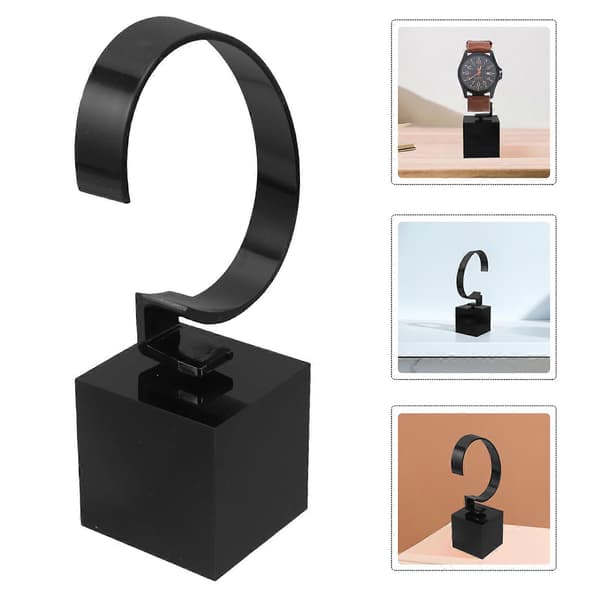 Ur Display Rack Akrylholder Sort til Opbevaring 1 Stk [DB]