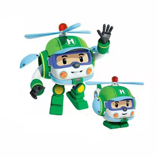 6stks/set 2023 Korea Speelgoed Polis Robocars Transformatie Robot Poli Roy Amber Anime Metal Action Figure Cartoon Toy Car Child Db 1