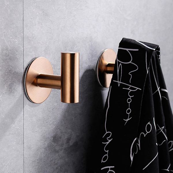 Db 2stk Badkrok Rustfritt Stål Krok Heavy Duty Krok For Bad Kjøkken Stue Hotell Frakk Rose Gold