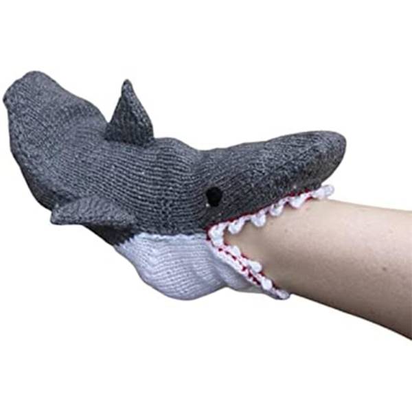 Unisex Roliga Hajkrokodilformade Strumpor Golvstrumpor Vinter Hem Varma Strumpor shark