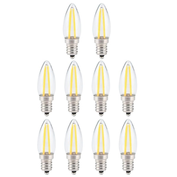 Mini-LED-lamput 1,5 W E12 AC230V pitkä hehkulanka kotiauton maisemavalaistukseen (10 kpl) [DB]