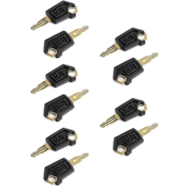 10 Pack 5p8500 Cat Keys, tændingsnøgler til Caterpillar Heavy Equipment [DB]