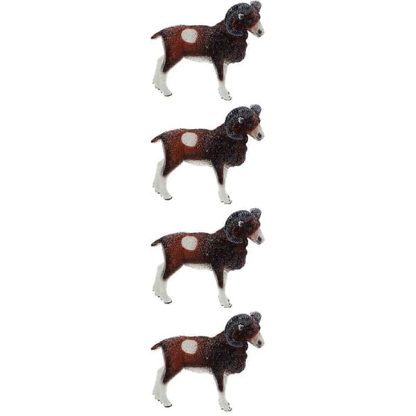 Dyrmodell Mouflon Dekorasjon for Dekorasjon 4 stk Plastfigurer