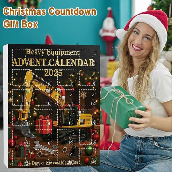 Nedtelling til jul adventskalender med gravemaskintema A