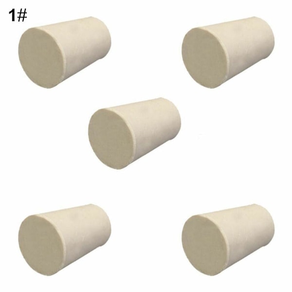 5 st Gummistopper Proppar Pluggar Laboratorieflaska Rör Tätat Lock Korkar db 1# 19 x14x26mm
