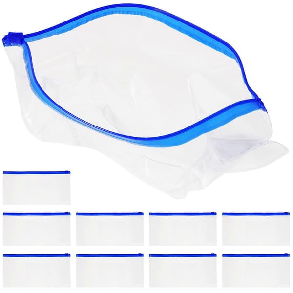 Plast Transparent Pennfodral Pennfodral för Organisation 10st Dragkedja[DB]