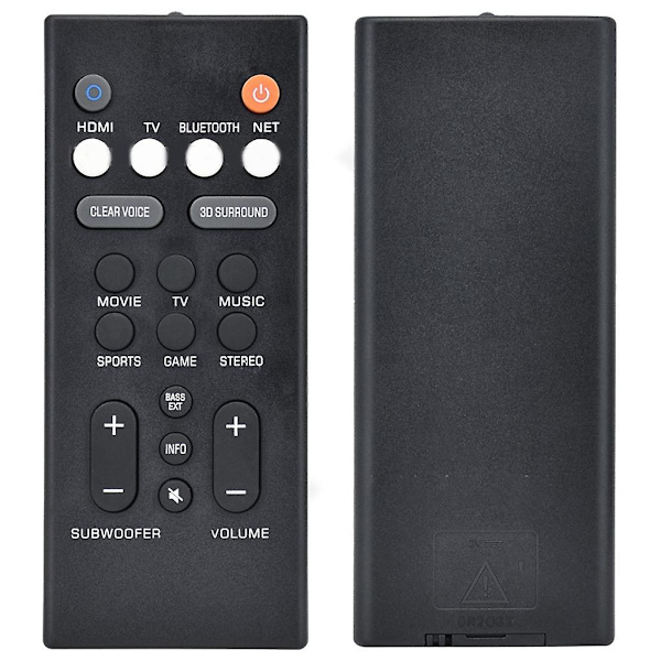 YAS-109/YAS-209 Udskiftningsfjernbetjening til Front Surround System ATS-2090 [DB]