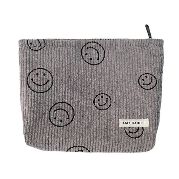 Sminkväska Dam sminkväska Stor kapacitet canvas sminkväska Rese necessär Tillbehör förvaringsväska [DB] grey