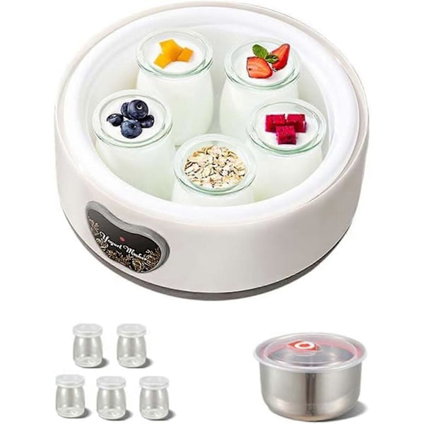 Ultimativ Probiotisk Yoghurtmaskine med Justerbar Temperatur og Tidsstyring [db] US Plug